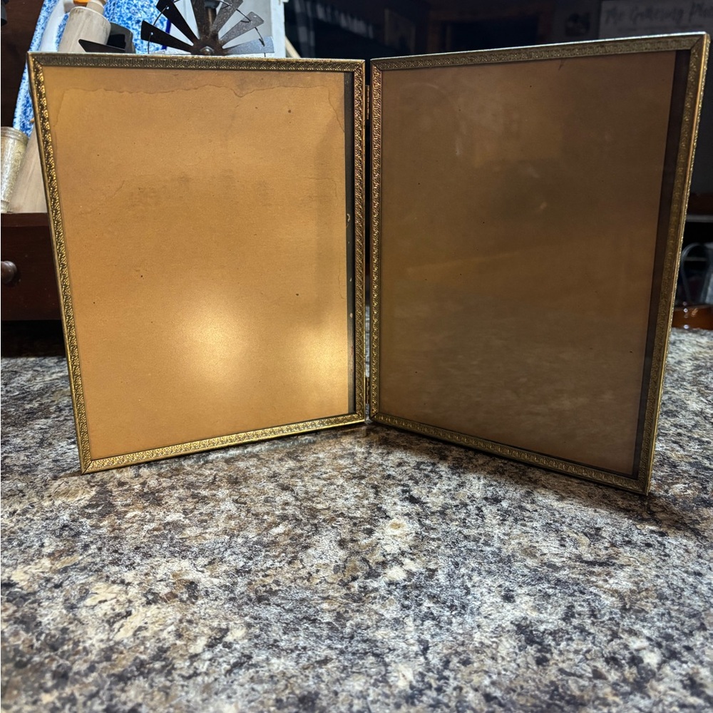 Elegant brass Double Picture Frame